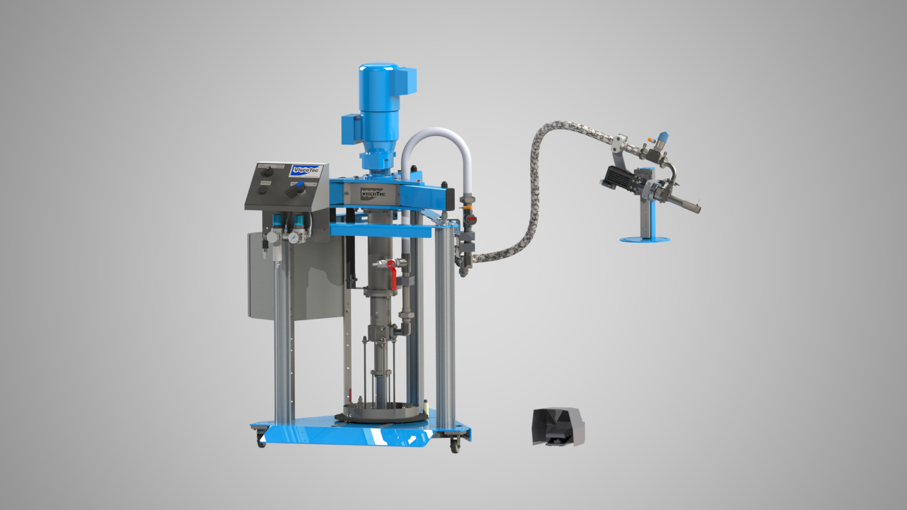 Complete dosing systems: with fluid & paste emptying system and 1-component dispenser